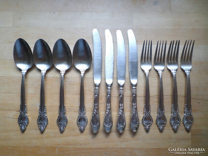 Retro Soviet-Russian silver-plated 12-piece cutlery set