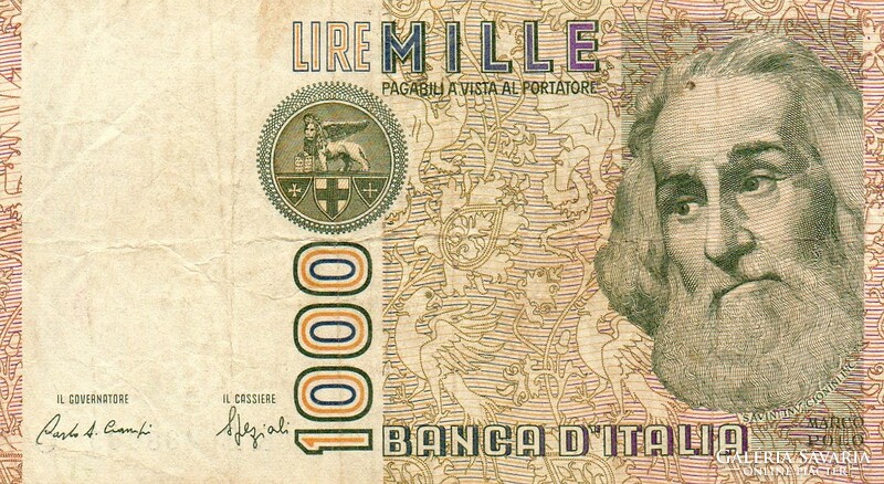 D - 264 - foreign banknotes: Italy 1982 1000 lira