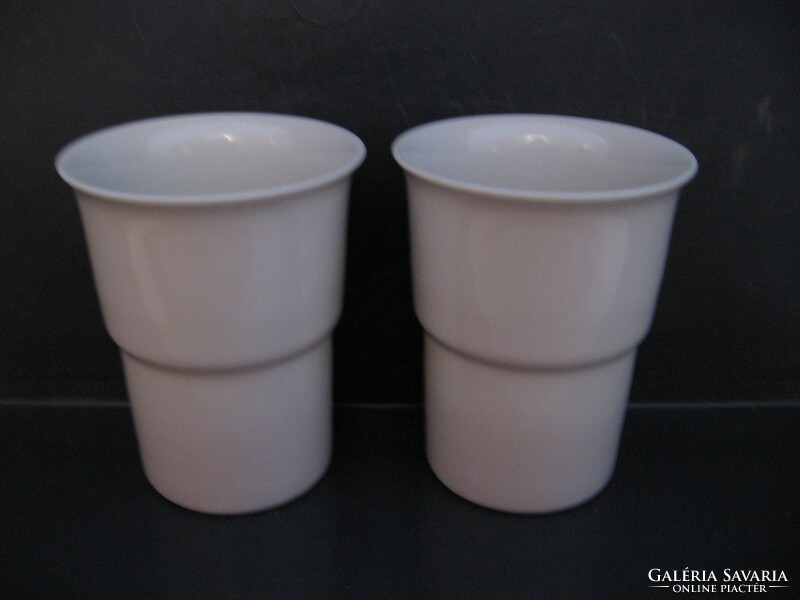 Pair of retro Ikea white porcelain cups