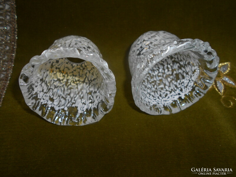 2 very small thick glass lampshades for spot lamps - the price is for 2 pcs