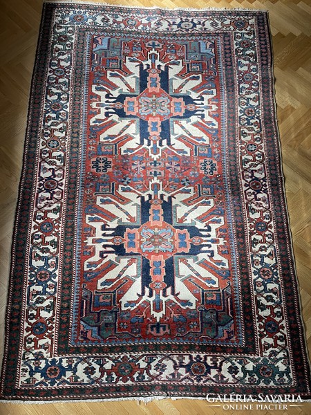 Old handmade persian carpet wool Caucasian nomad adler kazakh chelaberd