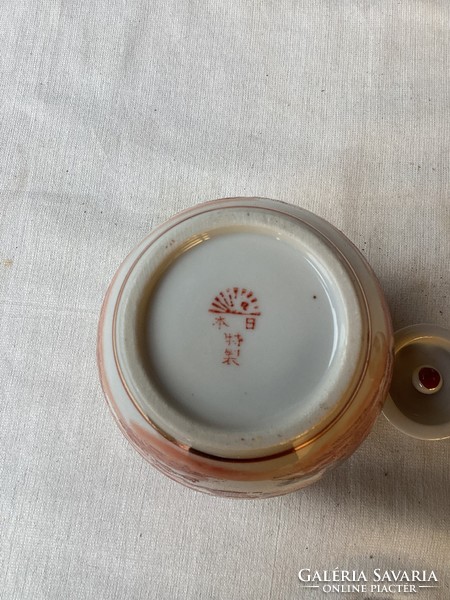 Jelzett Japán porcelán tea tartó 13 cm.