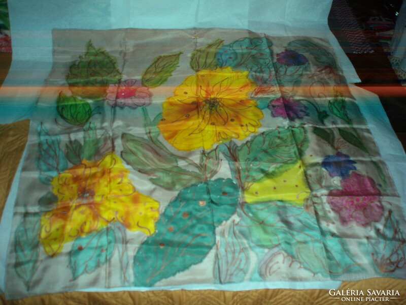 Vintage real silk silk scarf