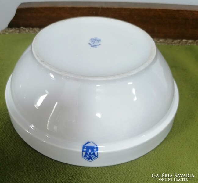 Alföldi retro porcelain bowl with Hajdúság catering company mark