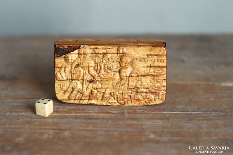 1790 K. Birch bark snuff box / 18th century snuff box