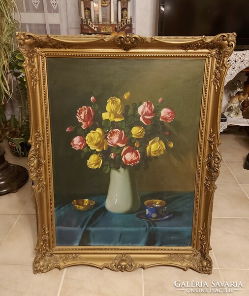 A beautiful antique painting by Vilmos Murin!