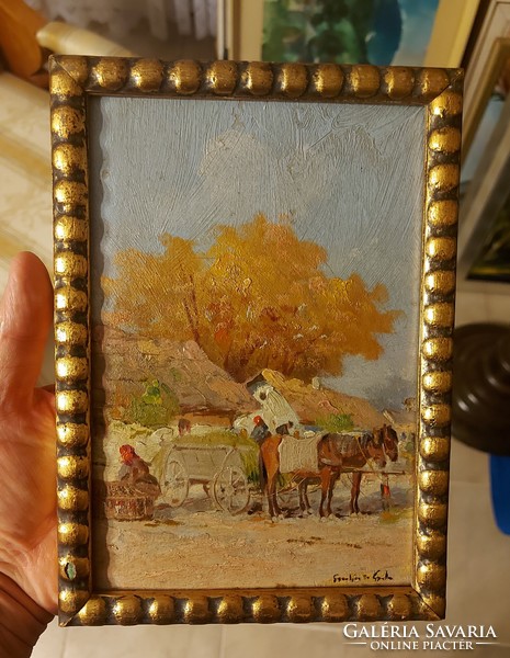 An antique peasant painting by Gyula Gyertyányi!