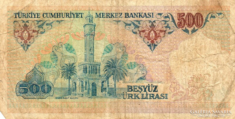 D - 270 -  Külföldi bankjegyek:  Törökország 1970  500 liras