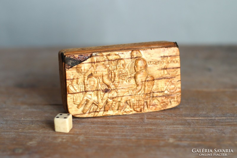 1790 K. Birch bark snuff box / 18th century snuff box