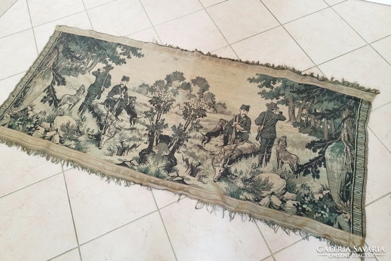 Gobelin woven wall protector, tapestry - hunting