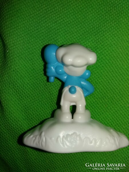 RETRO eredeti PEYO trafikáru SMURFS - HUPIKÉK TÖRPIKÉK figurák talapzaton 3db EGYBEN a képek szerint