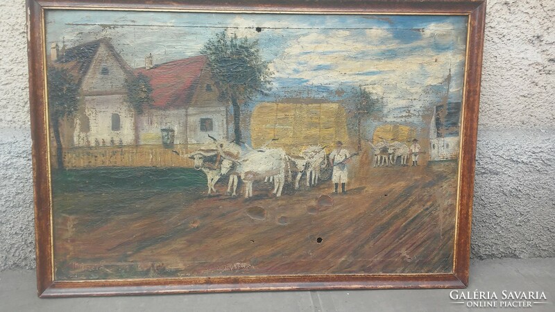 Old oil painting from the 1930s