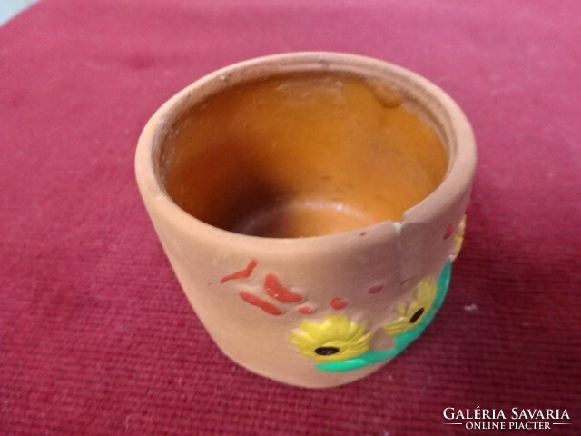 Hand-painted ceramic cup, height 4.3 cm. Jokai.