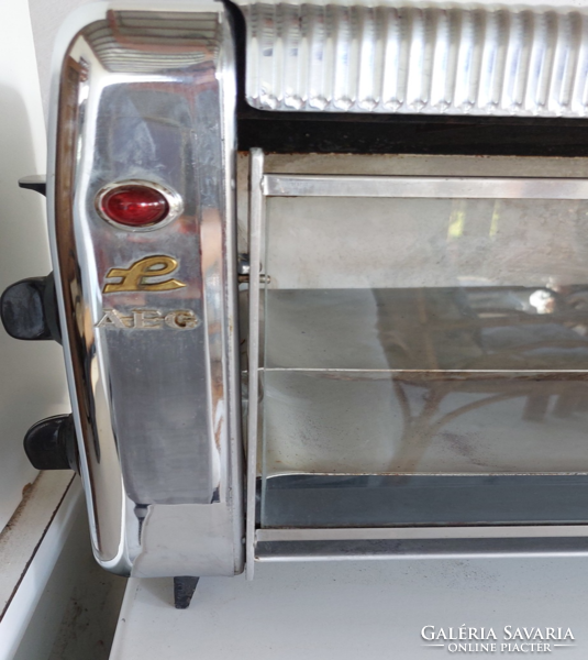 Retro vintage aeg rotating spit, working table grill oven, grill oven