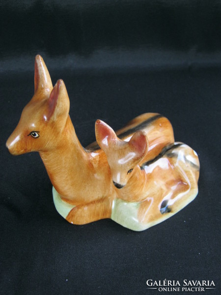 A pair of deer from a ceramic deer in Bodrogkeresztúr