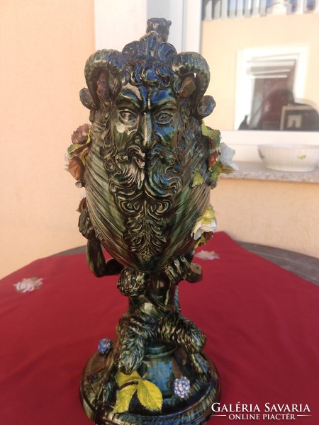 An antique table decorated with fauns, huge size and special shape, 45 x 30 cm,, from 1 forin,