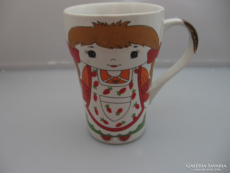 Collectible retro strawberry girl decorative mug