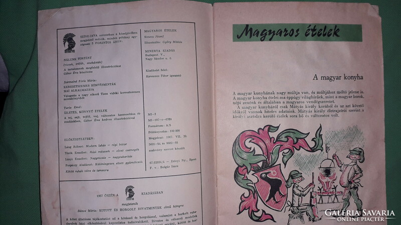 1967. József Venesz: Hungarian dishes - color - good booklet book according to the pictures minerva