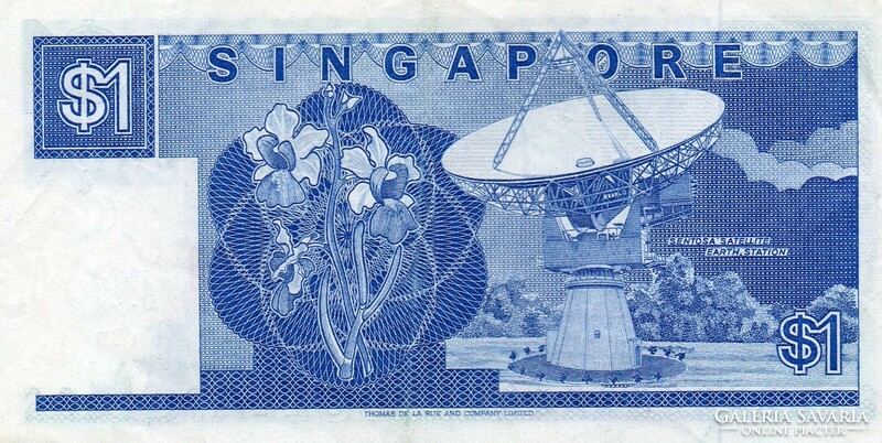 D - 274 -  Külföldi bankjegyek:  Singapur 1987  1 dollár