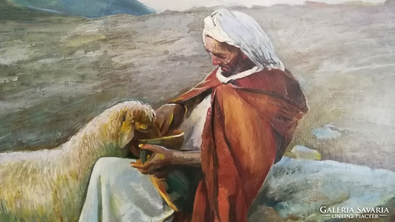Vilmos Czétényi the Good Shepherd oil painting