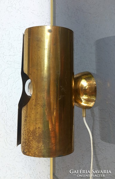 Vintage copper wall lamp negotiable art deco design