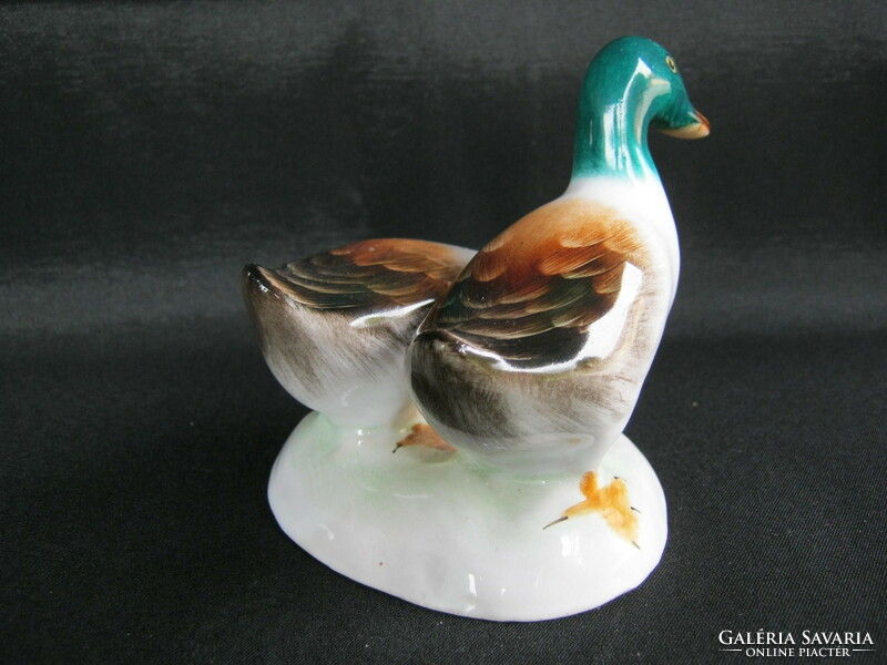 Bodrogkeresztúr ceramic duck pair of wild ducks