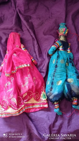 Old marionette puppets East Indian puppet theater props