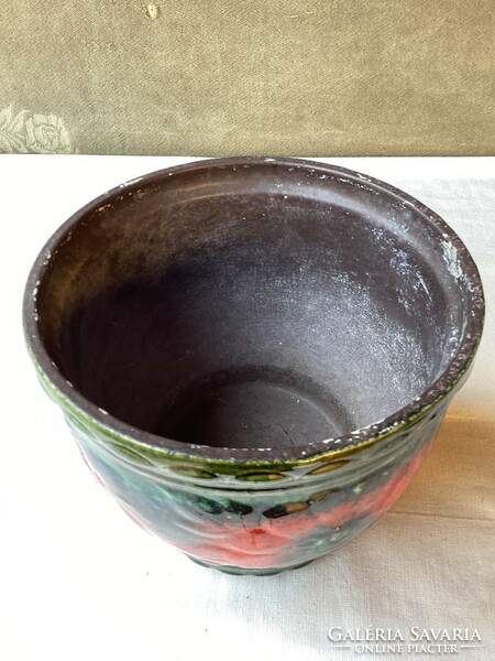 Fat lava retro ceramic bowl.