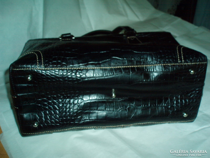 Vintage genuine leather large handbag
