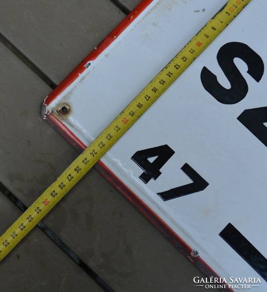 Enamel street name sign Szátka utca xx.Kerület enamel sign