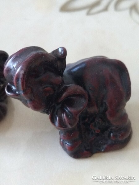 Beautiful 2-piece mini lucky elephant with snout up