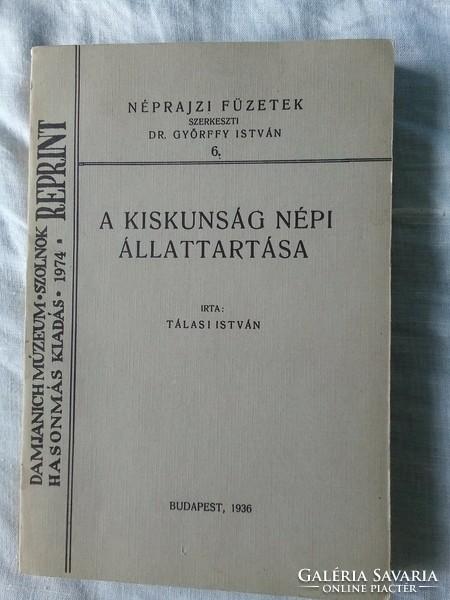 A kiskunság népi állattartása Reprint