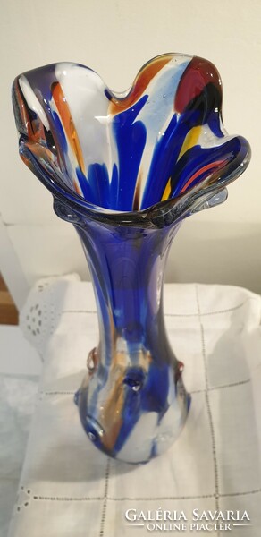 Murano thick glass vase 42 cm