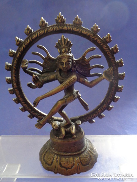 Hindu god, shiva nataraja, the lord of dance, bronze statue figure in a circle of fire