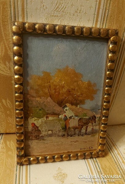 An antique peasant painting by Gyula Gyertyányi!