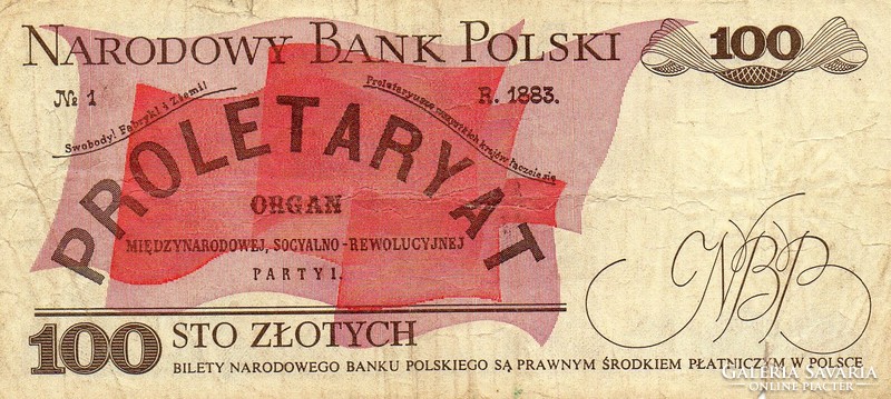 D - 286 -  Külföldi bankjegyek:  Lengyelország 1986  100 zloty