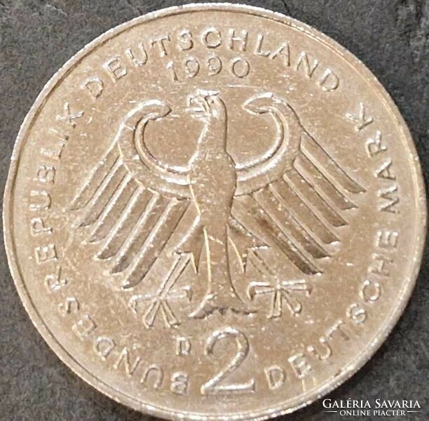 Németország 2 márka, 1990.