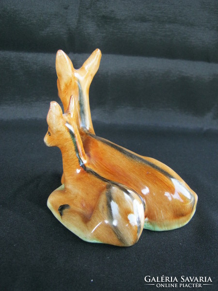 A pair of deer from a ceramic deer in Bodrogkeresztúr