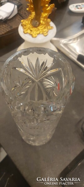 Lead crystal glass vase