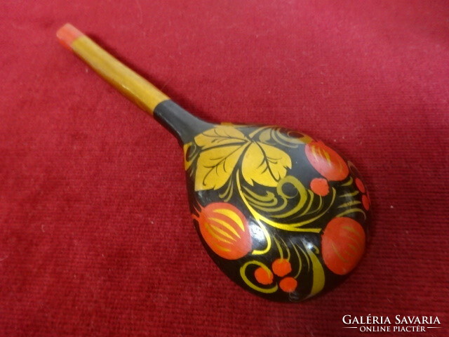 Russian, wooden, painted spoon, length 20 cm. Jokai.