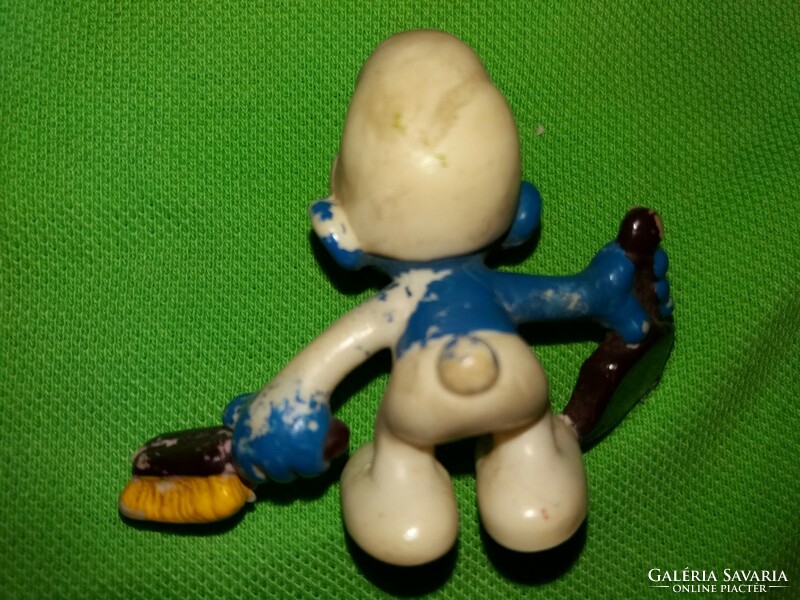 Retro traffic goods peyo - smurf smurfs smurf cleaning rubber figure 5 cm according to the pictures