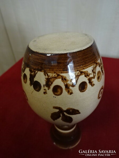 Antique glazed ceramic vase, height 15 cm. Jokai.