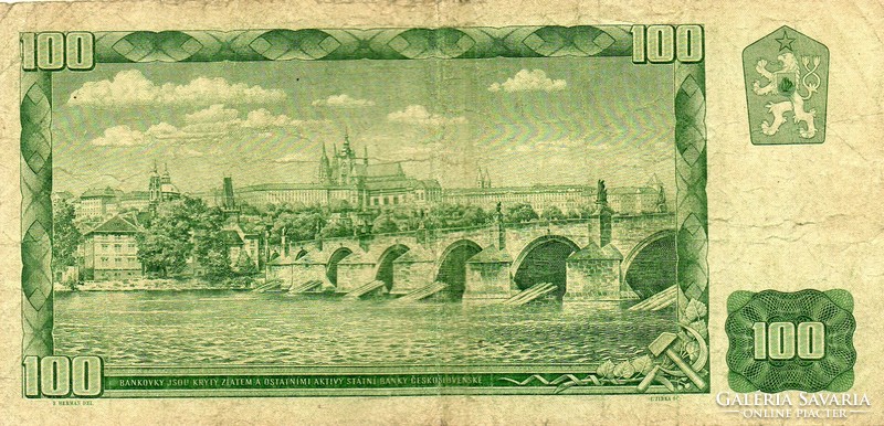 D - 282 - foreign banknotes: Czechoslovakia 1981 100 koruna