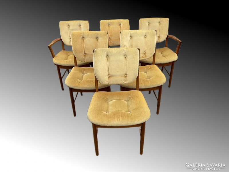 McIntosh tikfa szék mid-century étkezőszék