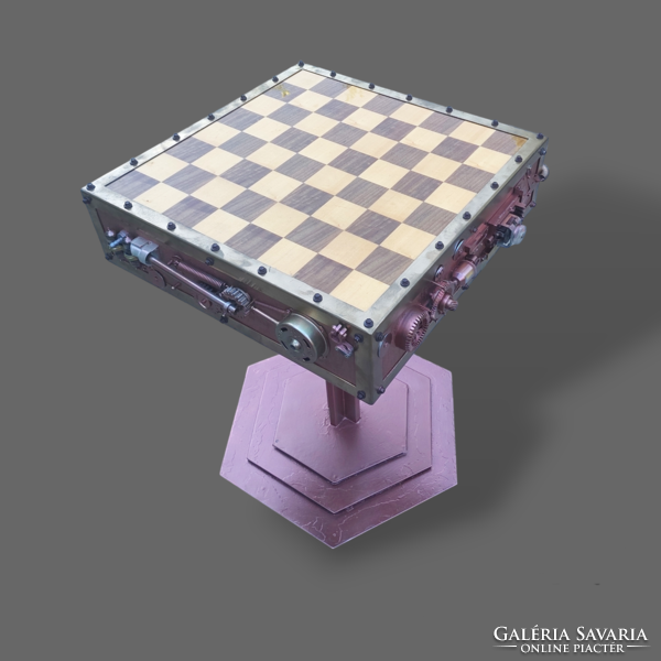 Steampunk design chess table / card table