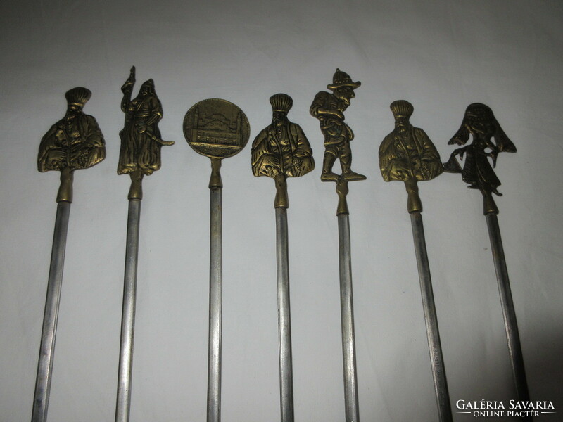 7 Marked shaslik skewers with copper ends. Negotiable!