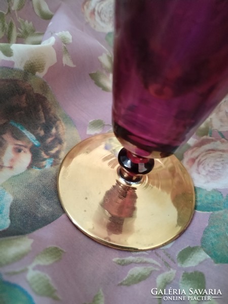 Goblet with sole - in burgundy purple - 
