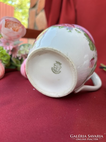 Gyönyörű régi MCP Cseh Czechoslovakia csupor bögre porcelán      lakásdekoráció hagyaték