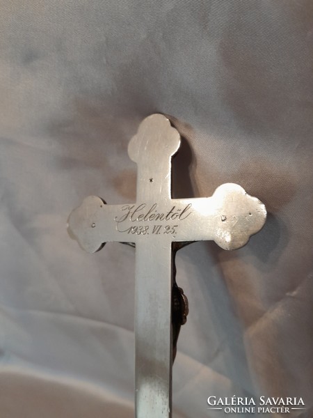 Antique silver cross, crucifix, altar cross. 1938-As 138 g.