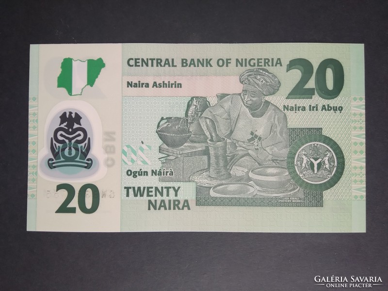 Nigéria 20 Naira 2022 Unc
